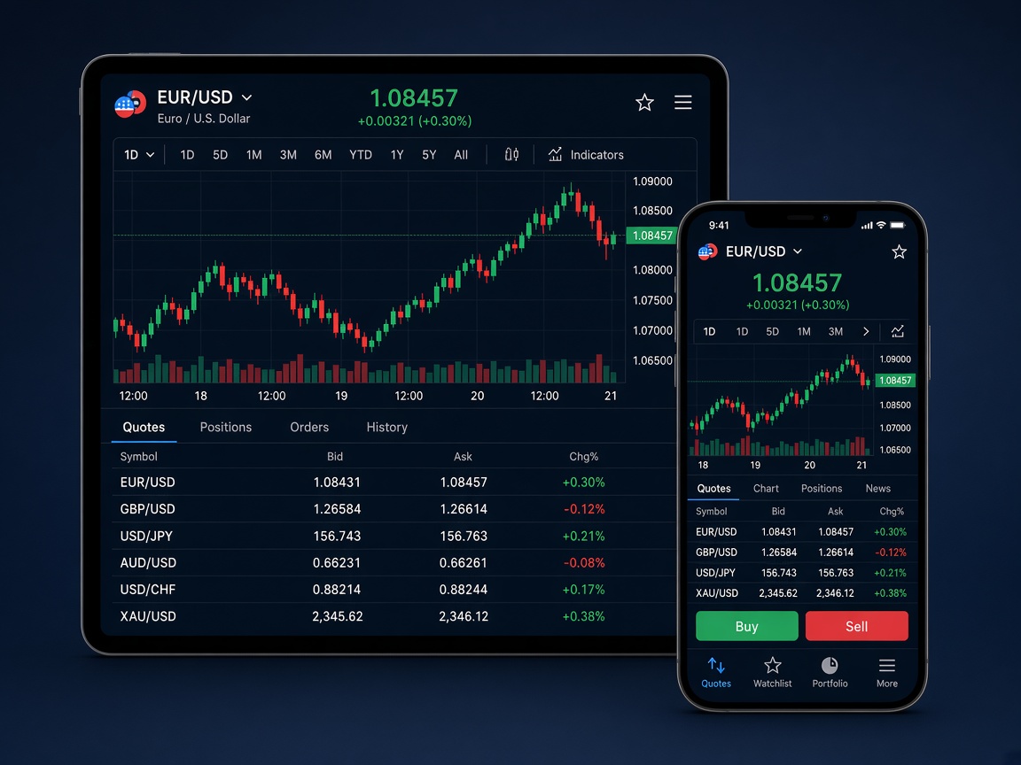 MT4 手机应用示意